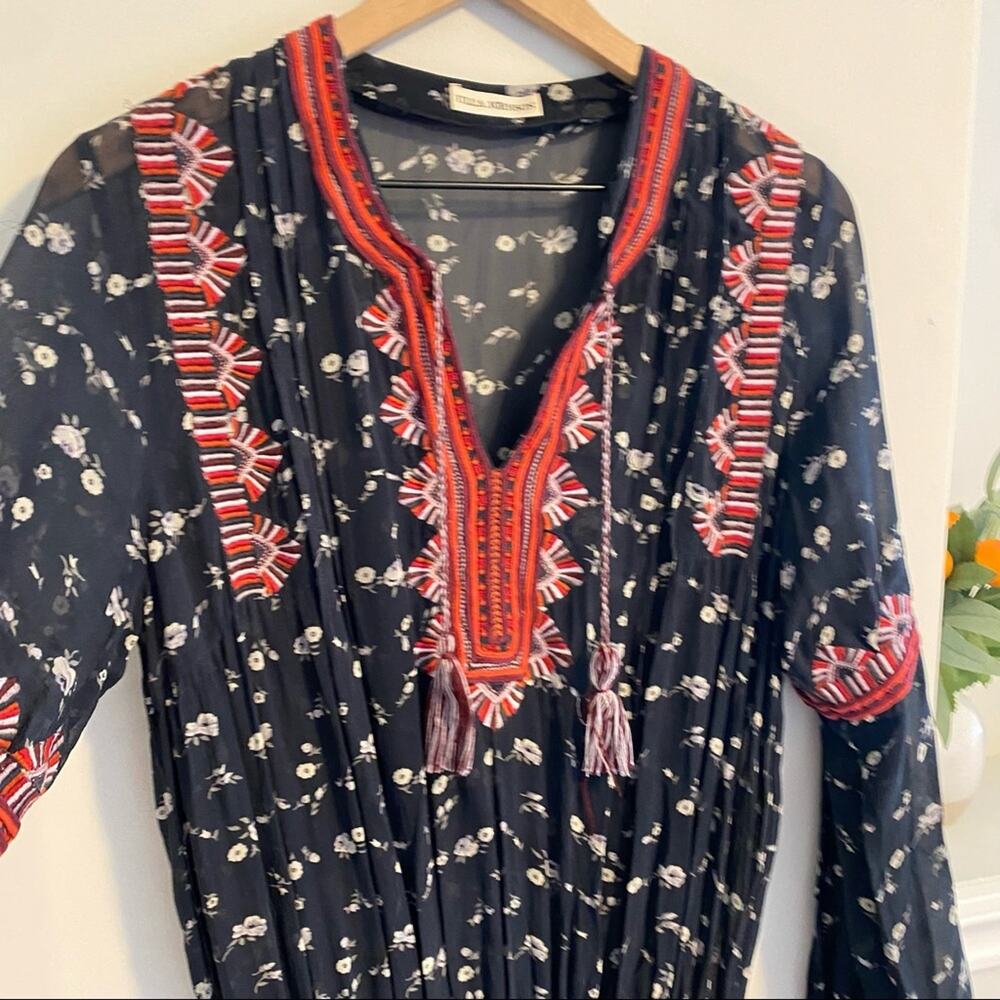 Ulla Johnson Black Red Silk Embroidered Mini Dress 2 - Picture 10 of 15
